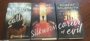 Lot 3 Robert Galbraith / J K Rowling Cormoran Strike Series 1-3 Hardcovers. - Picture 1 of 7