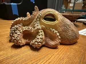 Aquarium Ornament Blinking Eye Orange Octopus Fish Tank Decoration 8.5” Length - Picture 1 of 7