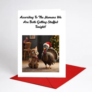 Funny Christmas Card Rude Card Getting Stuffed Wife Girlfriend Husband BC0983 - Picture 1 of 3