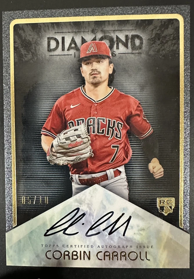 2023 Topps Diamond Icons Autographs Corbin Carroll RC  Gold /10 - Image 1 of 2