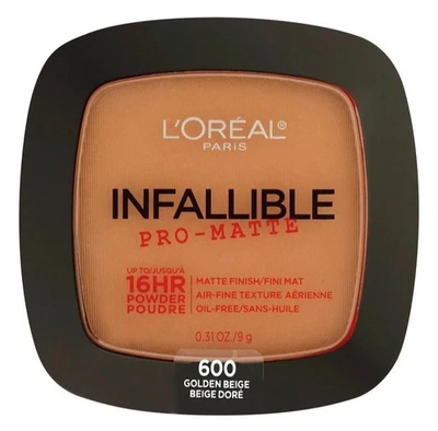 Polvo L'oreal Infalible Pro-Matte Finish 600 beige dorado 0,31 oz Loreal Foto 1 de 2