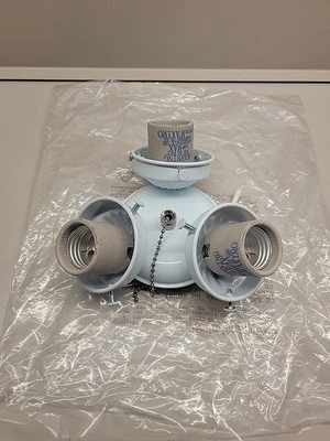 *NUEVO Kit de luces de repuesto solamente - Ventilador de techo Hampton Bay Glendale 42", blanco Foto 1 de 4