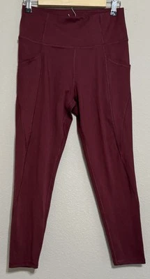 Freely Women's Leggings Pockets Ruby-Red Size Large Athletic Gym Yoga Foto 1 de 4