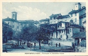 z851 cartolina montafia d'asti municipio provincia di asti 1940 - Picture 1 of 2