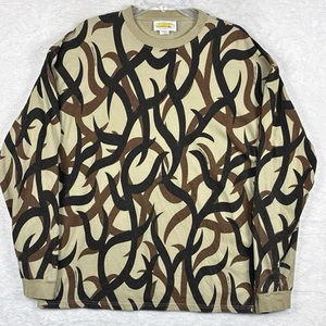 Camicia manica lunga vintage ASAT uomo XL marrone marrone marrone scuro mimetica caccia tutti i terreni outdoor - Foto 1 di 8