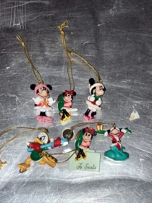 Lote de 6 adornos navideños miniatura Disney Tunes Mickey Minnie Donald Duck Foto 1 de 4