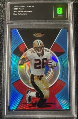 2005 Topps Finest Blue Refractor #21 Deuce McAllister SP /299 AG 8 - Image 1 of 2