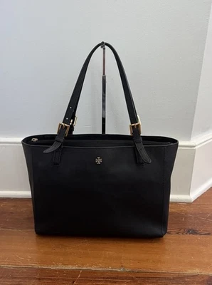 Tory Burch Gold Buckle Saffiano Leather Tote bag in Black - Image 1 of 4
