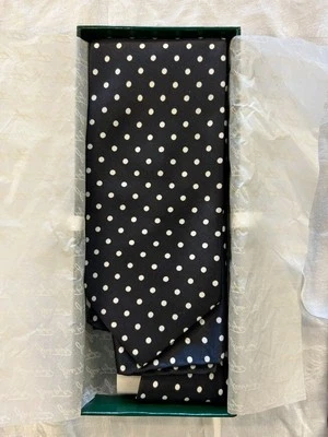Corbata de seda Jack Taylor Beverly Hills para hombre con bolsillo cuadrado lunares negros nueva con etiquetas Foto 1 de 4