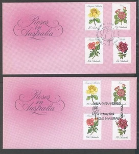 Australia FDC: 1982 Roses in Australia  2 different postmarkers  CV=$15.00 - Picture 1 of 4