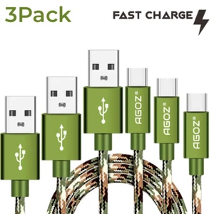 3 Pack USB C Cable FAST Charger Type C for LG Stylo 6 5 4 V60 V50 V40 ThinQ K51 - Picture 1 of 9