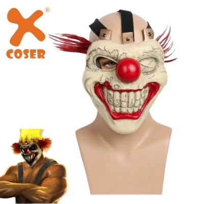 Xcoser 1:1 Twisted Metal Sweet Tooth Mask Killer Clown Cosplay Props Halloween - Image 1 of 4