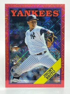 2023 Topps Update JHONY BRITO Yankees rc 1988 Chrome Rookie RED REFRACTOR 4/5