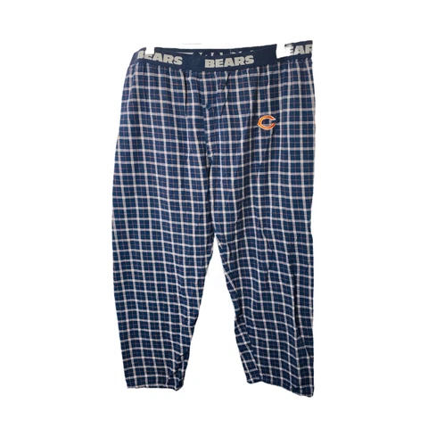 NFL Team Apparel Chicago Bears Men’s Size XL Blue Check Pajama Lounge Bottom’s Cover