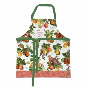 Michel Design Works Cotton Chef's Apron In a Pear Tree Christmas Partridge - Picture 1 of 1