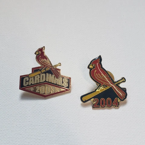 MLB St. Louis Cardinals Pins Lot 2004 And 2003 Cardinal Baseball Bat Offical Cover