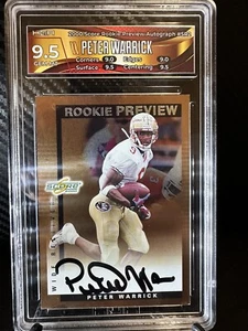 2000 Score Peter Warrick  #SR2 2000 RC Auto HGA 9.5 💎 🍢FSU Rare Noles 🏆 - Picture 1 of 7