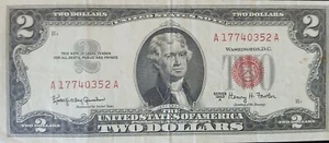 $2.00 1963A Red Seal Collectible and 1942 Mercury Prestine Dime (RARE) - Picture 1 of 5