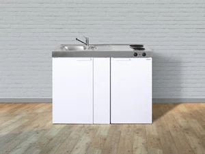 Miniküche Kitchenline MK 120 von Stengel mit 4 Sterne Kühlschrank weiss - Bild 1 von 8
