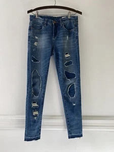 Jeans donna Blank NYC skinny classici invecchiati vita media blu denim taglia 26 - Foto 1 di 7