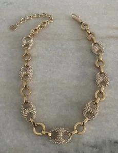 Gorgeous Ann Taylor Rhinestone Mariner Style Necklace Chain 21” - Picture 1 of 5