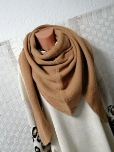 Dreieck Schal Stola Strick kuschel Neu taupe braun kamel Winterschal NEU - Picture 1 of 4
