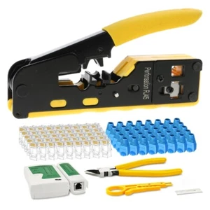 Ethernet RJ45 Crimp Tool Kit for CAT5/CAT6/CAT7 Networking Tester and Accessory - Photo 1/8