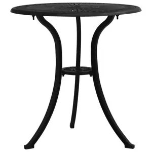 Garden Coffee Tea Table With Parasol Hole Round Cast Aluminium Bistro Furniture - Picture 1 of 6