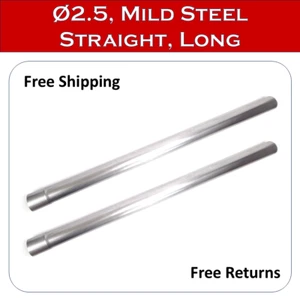 2Pcs 2.5" Straight 47~48" Long 4ft Mild Steel Custom 2.5 inch Exhaust Tube Pipe - Picture 1 of 5