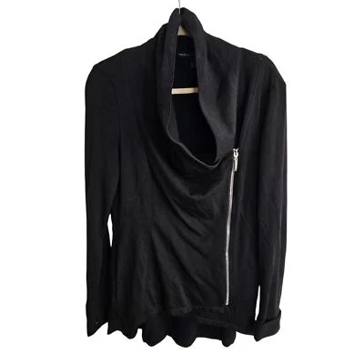 Chaqueta de Mercado Negro Casa Blanca Chaqueta Asimétrica Chaqueta con Cremallera 6 Negra Mujer  Foto 1 de 4