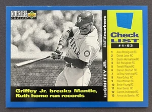 Lista de verificación Collectors Choice 1994 #261 Ken Griffey Jr. Seattle Mariners - Imagen 1 de 2