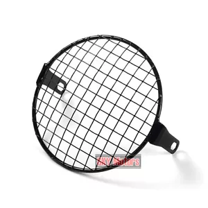 Motorcycle Headlight Grill Mesh Cover Mask 170mm 6.7" Square Bobber Scarambler - Picture 1 of 4