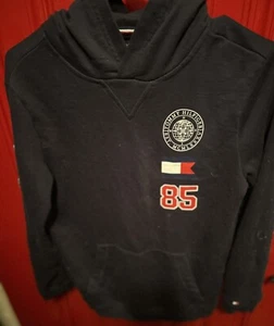 Tommy Hilfiger Youth Navy Hoodie W Emblem/flag/#85 & “H” sz XL - Picture 1 of 8