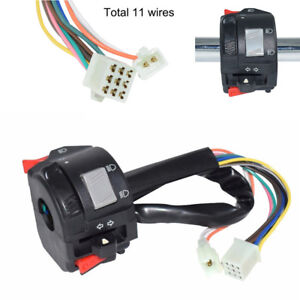 7/8" Motorcycle Handlebar Control Headlight Turn Signal Switch w/ Wiring Harness