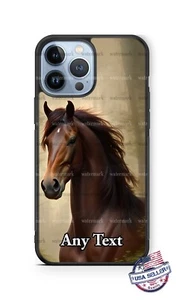 Majestic Dark Brown Horse Wild Horses Personalized Phone Case for iPhone Samsung - Picture 1 of 11