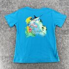 Guy Harvey Womens Blue Fishing Florida V Neck Graphic T Shirt Size M