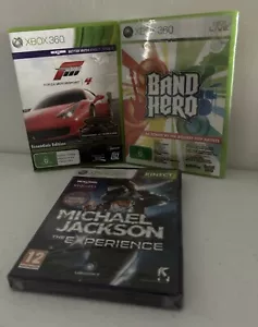 Xbox 360 Games x 3 - Band Hero - Forza 4 - Michael Jackson - All NEW SEALED - Picture 1 of 5