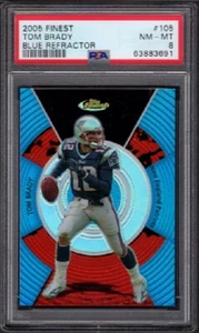 Tom Brady 2005 mejor tarjeta de fútbol americano #105 azul grado refractor PSA 8 (NM-MT) - Imagen 1 de 2