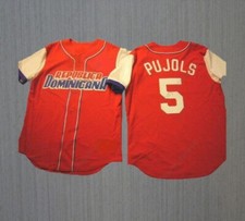 Custom 2007 Albert Pujols #5 Team Dominican Republic Baseball Jersey Sewn Names