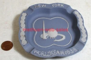 New York Weltausstellung~1939~Aschenbecher~blauer Ton(?)~unbenutzt - Bild 1 von 2