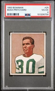 1950 Bowman #25 Bosh Pritchard Philadelphia Eagles PSA 4 VG EX - Picture 1 of 2