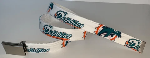Miami Dolphins BELT & Buckle Pro Football Fan Game Youth NFL Shop Team Kids Size Cover