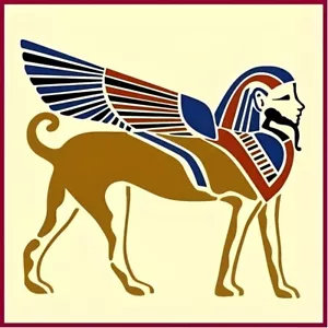 ÄGYPTISCHE SPHINX SCHABLONE - TIERSCHABLONEN - The Artful Stencil - Bild 1 von 7