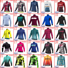 Winter Cycling Jersey Women Thermal Fleece Bike Shirt Long Sleeve Sports Uniform