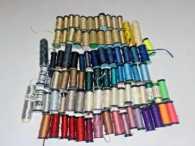 LOT OF KREINIK NEEDLEWORK METALLIC THREADS, NEEDLEPOINT, EMBROIDERY - Image 1 of 4