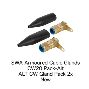SWA CW20 Cable Glands | Pack Of 2 | Indoor & Outdoor | ALT CW | Brass - Picture 1 of 4