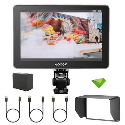 Godox GM7S 4K Camera Monitor 7" 1200Nit Ultra-Bright Monitor On-Camera Monitor - Image 1 of 4