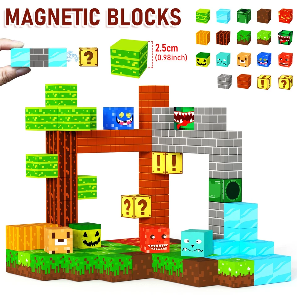 100-800X Magnetic Building Blocks Children Educational Toy Gift for Kids Age 3-8 - Image 1 of 4