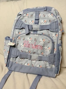 Pottery Barn Mackenzie Hello Kitty Streifen großer Rucksack "Harlem" Monogramm - Bild 1 von 5