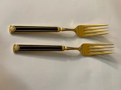 Cloisonne Shell-Blue by Retroneu Dinner Fork NEW, Japan. Each sold separately. - Image 1 of 3